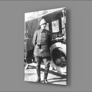 Destanın İzinde Siyah Beyaz Asker Atatürk Gelibolu Cam Tablo