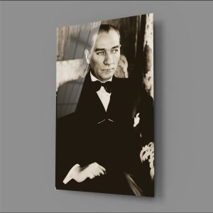 Sessiz Duruş Atatürk'ün Oturuşu Arşiv Fotoğrafları Cam Tablo