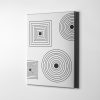 Daireler ve Kareler İllüzyon Minimalist Kanvas Tablo