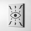 Siyah Beyaz Minimalist Göz Çizim Kanvas Tablo