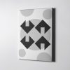 Siyah Ve Gri Minimalist Geometrik Şekiller Kanvas Tablo