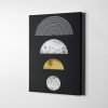 Gold ve Beyaz Geometrik Minimalist Kanvas Tablo