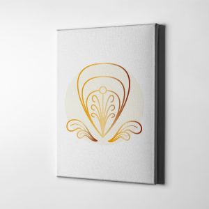 Soyut Geometrik Minimalist Gold Temalı Kanvas Tablo