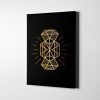 Soyut Geometrik Elmas Kesim Minimalist Gold Kanvas Tablo