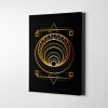 Soyut Geometrik Evren Denge Minimalist Gold Kanvas Tablo