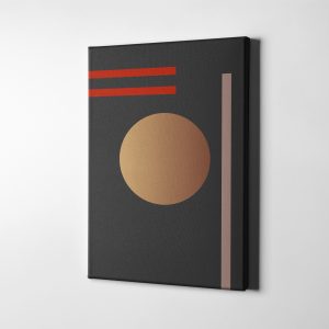 Minimalist Vektör Çizimler Güneş Tutulması Kanvas Tablo