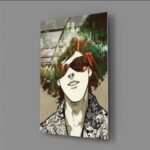 70'ler Genç Çizim Cam Tablo