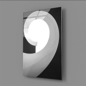 Spiral Döngü Soyut Cam Tablo