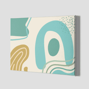 Bohem Temalı Mavi Çizimler Kanvas Tablo