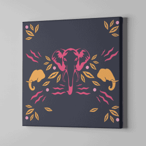 Karanlığın Işığı Mistik Fil Kanvas Tablo