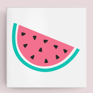 Pembe Karpuz Çizimi Çocuk Odası Kanvas Tablo