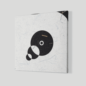 İç İçe Geçmiş Daireler Geometrik Kanvas Tablo