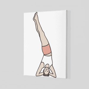 Yoga Eğitmeni Yoğa Hareketleri 4 Kanvas Tablo