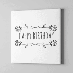 Happy Birth Day Temalı Kanvas Tablo