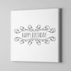 Süslemeli Happy Birth Day Yazılı Kanvas Tablo