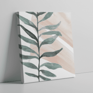 Pembe Ve Beyaz Zemin Üstünde Aşk Basamağı Kanvas Tablo