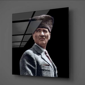 Zamansız Liderlik Atatürk Cam Tablo