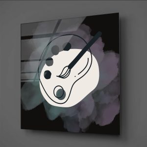 Ressam Palet Çizim Cam Tablo