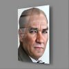 Etkileyici Atatürk Renkli Yan Profil Portre Cam Tablo
