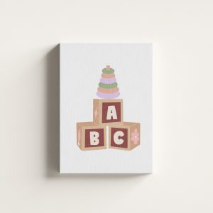 ABC Küpler Bebek Çocuk Odası Kanvas Tablo