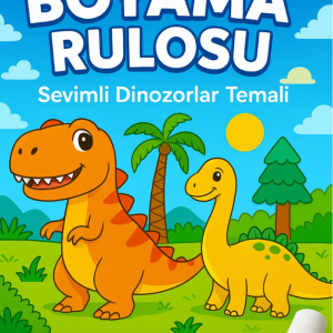 Haydi Dekor 🦖📜 Dinozorlar Çağı Boyama Şeridi – Sevimli Dinozorları Boyuyorum