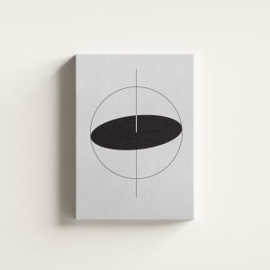 Minimal Daireler ve Çizgiler Kanvas Tablo