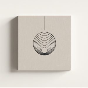 Minimal İçiçe Halkalar Soft Kanvas Tablo