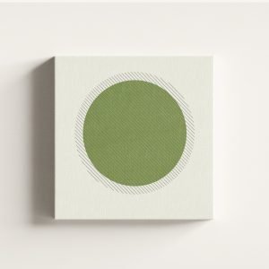 Minimal Yeşil Halka Kanvas Tablo
