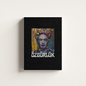 Özgürlük Yazılı Frida Kanvas Tablo