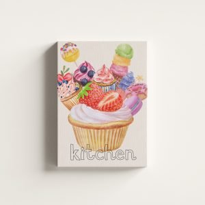 Soft Renklerle Tatlı ve Şekerin Rüyası Kanvas Tablo