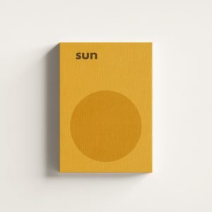 Sun Yazılı Minimal Güneş Kanvas Tablo